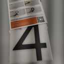 10 Inch Black House Numbers For Outside,Metal Large Modern House Numbers For Outside Floating, Address Numbers For House Black Floating Mount Flush Mount Aluminum Home Address Numbers 4