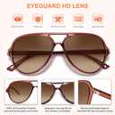 EYEGUARD 3 Pack Retro Aviator Bifocal Reading Sunglasses for Women Men UV400 Protection Classic Square Sun Readers