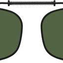 Eyekepper Metal Frame Rim Polarized Lens Clip On Sunglasses 54 * 34MM
