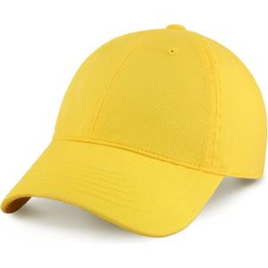 CHOK.LIDS Everyday Premium Dad Hat Unisex Cotton Baseball Cap for Men and Women Adjustable Lightweight Polo Style Curved Brim (Happy Lemon)