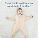 Baby Sleep Sacks with Feet, 1.0 TOG Long Sleeve Wearable Blanket for 0–6M Infants & 2T–4T Toddlers, Soft and Cozy (Beige)