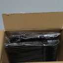 100 Sets (400 Pcs) Individually Wrapped Plastic Silverware Sets Bulk - Disposable Knife Fork Spoon & Napkin Kit in Black for Wedding, Party, BBQ, Picnic, Camping & Events