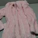PAVILIA Womens Robe Fleece Plush Soft, Fluffy Fuzzy Cozy Warm Bathrobe, Shower Spa House Long Robe for Women (Pink, S)