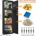 43.3" Tall Fireproof Wall Safes Between the Studs 16" Centers, Electronic Hidden Safe with Removable Shelf, Fireproof in Wall Safe for Money Jewelry Passport