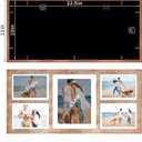 YESKAY Collage Picture Frame for 8x10 and 4 5x7 Pictures Display,5 Opening Family Photo Frames with Tempered Glass Wall Decor(Rustic Brown_1 Pack)