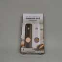 Electric Salt and Pepper Grinder Set, Rechargeable Automatic Pepper Mill Grinder with LED Light, Adjustable Coarseness shakers, One-Hand Operation for Kitchen Appliances(2 Pack Black)