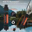 2 x 4 Pack Water Filter Straw - Portable, Compact, Multipurpose Water Purification Device for Emergency Kits, Outdoor Activities, Camping, Travel