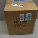 Large White Ceramic Vase - 9.8 Inch Rustic Farmhouse Vase for Home Decor, Minimalist Tall Vases for Living Room, Table, Bathroom, Holiday & Weddings (Sandstone White)