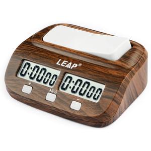 LEAP Chess Clock Digital Chess Timer Professional for Board Games Timer with Alarm Function (Official Store) Wood Appearance