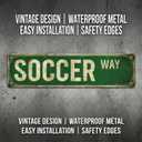 Soccer Gifts Soccer Stuff for Boys 8-12 Sports Poster Wall Decor for Boys Room Vintage Metal Tin Signs Teen Boys Birthday Christmas Wall Art for Bedroom Man Cave