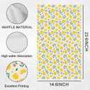 Yellow Lemon Kitchen Towels Summer Dish Towels Kitchen Decor Summer Gifts for Women Men Hostess Friends Waffle Weave Tea Hand Towel for Farmhouse Home Decor 14 x 23 Inches