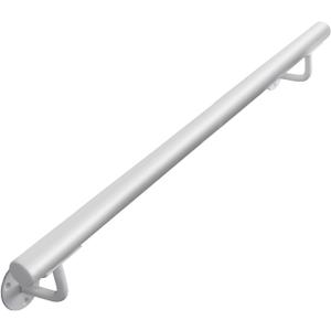 3 FT Heavy Duty Metal Stairs Railing Indoor White, Wall Mount Pipe Stair Handrail - Hand Rails for Indoor & Outdoor Steps, Banister Deck Porch Patio Railing, Wall Grab Bars for Seniors