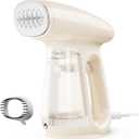 Bear Steamer for Clothes, Handheld Clothes Steamer,1300W Strong Power Garment Steamer with 230ml Tank, Fast Heat-up, Auto-Off, Steam Iron Fabric Wrinkle Remover with Brush for Home and Travel (Beige)