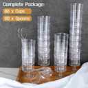 60 Pack 3 Oz Mini Dessert Cups Disposable Appetizer Cup Goblet,Pedestal Clear Plastic Wine Glasses Parfait Appetizer Cups Serving Bowls for Tasting Party, Wedding, Birthday