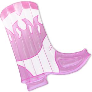 NPW Cowgirl Boot Pool Float Inflatable Pool Rafts, 6' Tall Pool Floats for Adults Kids Summer Pool Party Lounge Raft Pool Toys, Pink, Brown