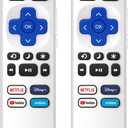 (Pack of 2) Remote Control Only for TCL Onn Hisense Sharp Philips Westinghouse Insignia Element TLC Roku Smart TV Ruko Ruku Roko Remotes Replacement (White)