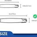 ZIPCCI 3 Inch Large Safety Pins - 100 Pcs Heavy Duty Steel Wire Pins (Large Size)