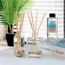 Urban Naturals Eucalyptus Sage Reed Diffuser Oil Gift Set Eucalyptus, Sage, Mint, Lime & Cedarwood Essential Oils Relaxing Scent Sleek Rectangular Refillable Glass Bottle Made in the USA