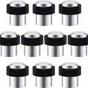 10 Pack Door Stop Floor Mount Door Stopper Stainless Steel Rubber Door Stop Height 1.8" for Home Office Hotel etc
