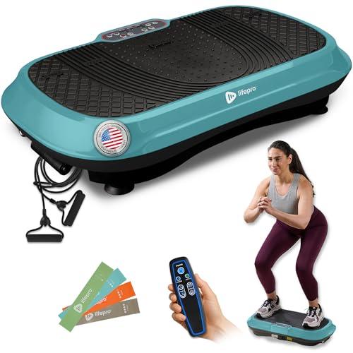 Lifepro Waver Vibration Plate Exercise Machine – High-Intensity Vibration for Muscle Activation, Full-Body Workout Vibrating Platform with Loop Bands, Fitness Equipment for Strength Toning & Fat Loss