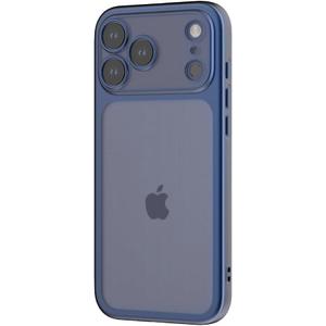 iPhone 17 Pro Max Case, Clear, Frame Color, iPhone 17 Pro Max, Shockproof, Matte, Anti-Fingerprint, Back Clear, Navy Cover, Smartphone Case, Deep Blue