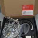 Brass Roman Tub Faucet with Sprayer, Deck Mount Bathtub Faucet with Hand Shower, 3 Hole Waterfall Faucet with 360 Spout, Single Handle Tub Filler with 8 GPM High Flow, Brushed Nickel