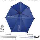 G4Free UPF 50+ Adjustable Chair Umbrella XL with Universal Clamp UV Protection Sun Shade Umbrella for Beach Chair, Stroller, Wheelchair, Golf Cart, Bleacher, Patio