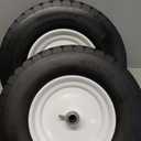 Taifa 2 PCS 16 Inch Rubber Solid Flat Free Replacement Tires and Wheels 4.80/4.00-8 with 3/4'' Axle Bore Hole, Air Less Wheel for Wheelbarrow/Wagon/Hand Truck/Trolley/Garden Cart etc.