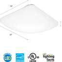 Lithonia Lighting 20 Inch Flush Mount LED Ceiling Light, Square Flush Mount Ceiling Light, Dimmable, 120 Volts, 44 Watts, Damp Listed, 4000 Lumens, White (FMLSDL 20 35840 M4)