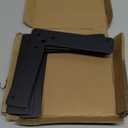 10pcs Black L Flat Shape Braces Corner Bracket, 150x150 mm Decorative Corner Brackets Mending Plate, Cold Rolled Steel 90 Dgree Angle Bracket for Wood Furniture Fixing