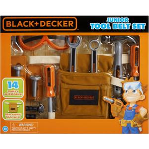 Black & Decker Junior 14 Piece Toy Tool Belt Set