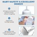 Sippy Cup Conversion Kit Compatible with Philips Avent Natural Baby Bottles, Soft Straw top and Weighted Ball Sippy Cup Transition Kit with Handles, 8m+ Pack of 3