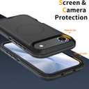 Case Compatible with iPhone 17 Air Case Heavy Duty Shockproof 3-Layer Full-Body Protection Rugged Cover [Compatible with Magsafe] (Black)