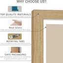 Hongkee 6x9 Picture Frame Set of 2, Made of Real Glass and Natural Oak Wooden Frame - 6 by 9 Photo for Wall or Tabletop Display, Natural Oak