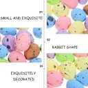 PRETYZOOM 100Pcs Speckled Eggs Hatching Dinosaur Eggs Children's Day DIY Crafts Easter Eggs Ornaments for Decor, 0.6 x 0.7 Inch