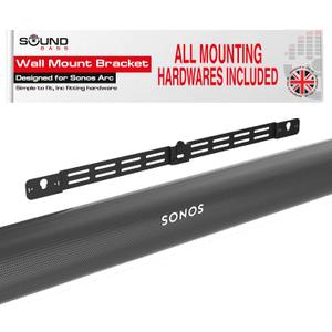 Sound Bass Arc Wall Mount Bracket, Black, Compatible with Sonos Arc and Arc Ultra, Adjustable Depth, All Hardware Included, Designed in The UK