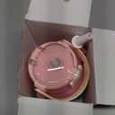 Cute Bear Water Bottle: 32oz Kawaii Kids Water Bottles with Strap and Straw - Leak-proof Plastic Drinking Cups for Girls Women School Sports Camping Picnic Hiking Travel (Pink-blue)