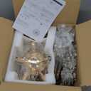 SineRise Modern Crystal Chandeliers Firework, Crystal Light Fixture, Dandelion Chandelier (12-Light, Gold) for Foyer Hallway Entryway Kitchen Bedroom (12-Light (Semi-Flush Mount)