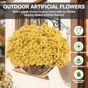 22 Bundles Artificial Flowers Outdoor, Faux Flowers UV Resistant with Plastic Plants, Faux Silk Flowers for Outdoors Outside Front Porch Hanging Planter Window Box Garden Decoration
