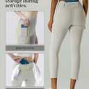 Women's High Waisted Moisture - Wicking Yoga Leggings with Pockets, Reflective Stripes & Shirt Loop for Active Lifestyle (M)