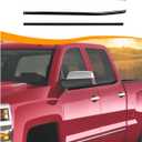 Hoolcar Lower Window Trim Cover Molding Window Bottom Outer Frame Strip Compatible with Chevrolet Silverado GMC Sierra 2014-2018, Exterior Accessories, Black