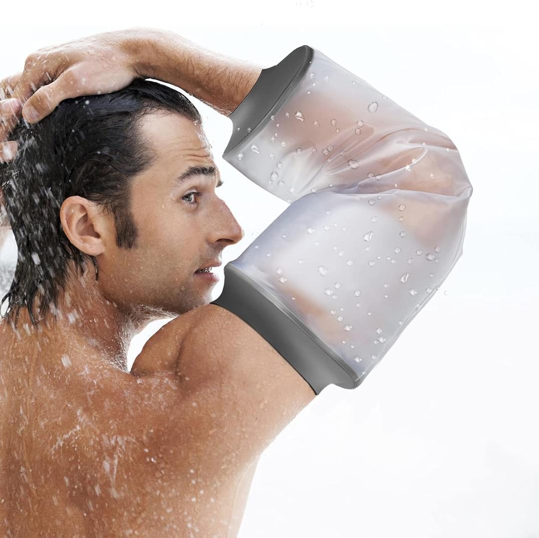 PICC Line Shower Cover, PICC Line Covers for Upper Arm, Reusable IV&PICC Line Sleeve Protector for Shower Adult, Waterproof Cast Covers for Arm Elbow Chemotherapy Home Infusion Bandage Dressing Wound (Large(Pack of 1))