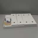 TEAMIX White Monitor Stand Riser - 2 Pack, Wood 2 Tier Adjustable Dual Monitor Riser for Laptop/PC Computer Stand for Desk