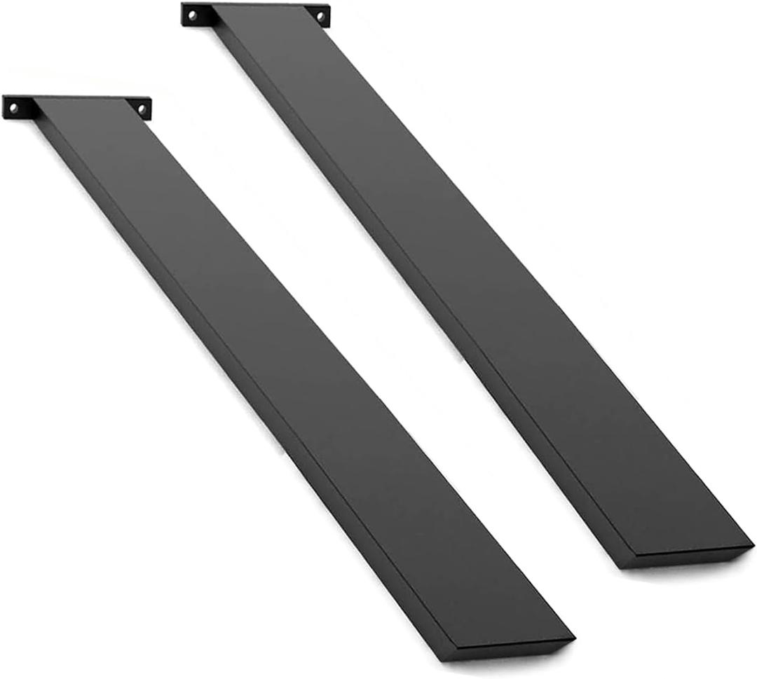 Hidden Island Countertop Support Bracket 2 Pack Black 30 Inch Heavy Duty Granite Countertop Bracket Iron Island Support Brackets for Granite Quartz Wood
