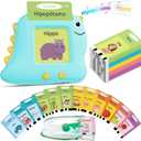 Alotwan Bilingual Talking Flash Cards Spanish/English, Learning Sensory Toys for Autistic Children, 224 Sight Words Espaol Speech Therapy Kids Toys Beginner, Birthday Gift for Little Boys and Girls