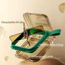 1 Pack Grey Pill Organizer with Strap, 4 Compartments, Compact Travel Pill Box Case, Portable and Moistureproof to Store Vitamins, Medication and Supplements