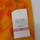 Women's Tropical Print Ruched Yoke Wrap (10, Cantalope/Tangerine)