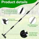 Garden Tools,Weeder Tool,63" Weed Puller Tool with Long Handle,Easy Weeding Without Bending or Squatting Down,Weeding Tools Suitable for Farm Planting and Gardening(Black 24 Claws)