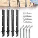 4 Pcs 30" Adjustable C Channel Pipe Stake, Heavy-Duty Trailer Stake for Flatbed Trailer Hauler and Trucks with 4 Adjustable Holes