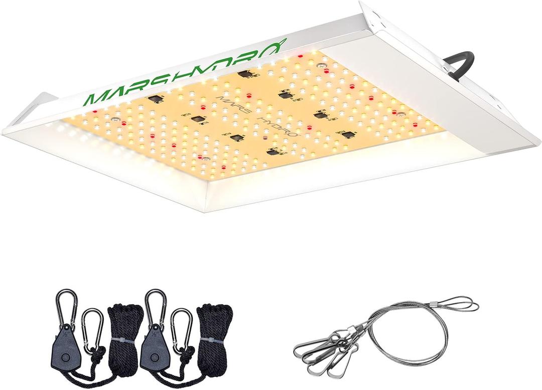 MARS HYDRO TS600 100W LED Grow Light for Beginners, New Diodes Layout Full Spectrum Growing Lamps for Indoor Plants Hydroponic Seed Starting Vegetables Bloom in 2x2 Grow Tent (2x2 100w)